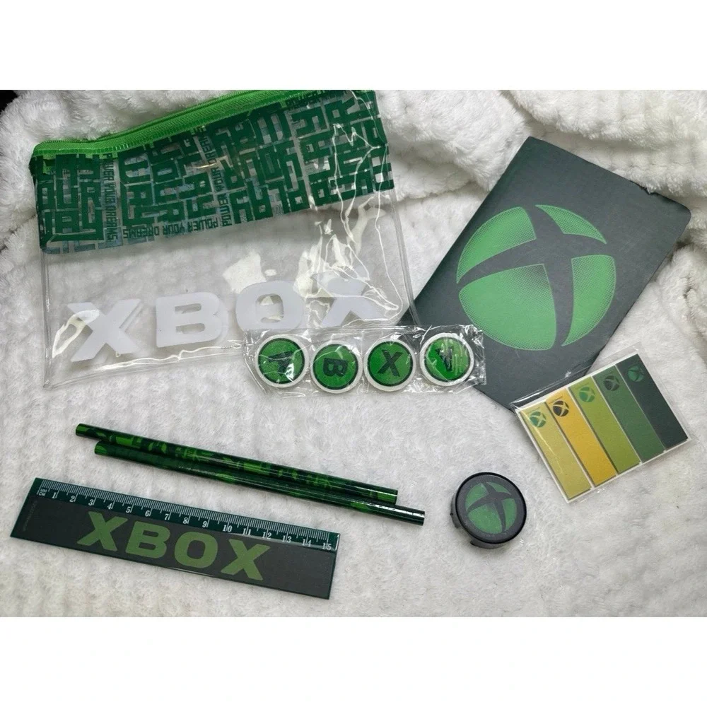 Xbox Stationary Set Pencil Case Pouch With‎ Notebook Ruler And Erasers